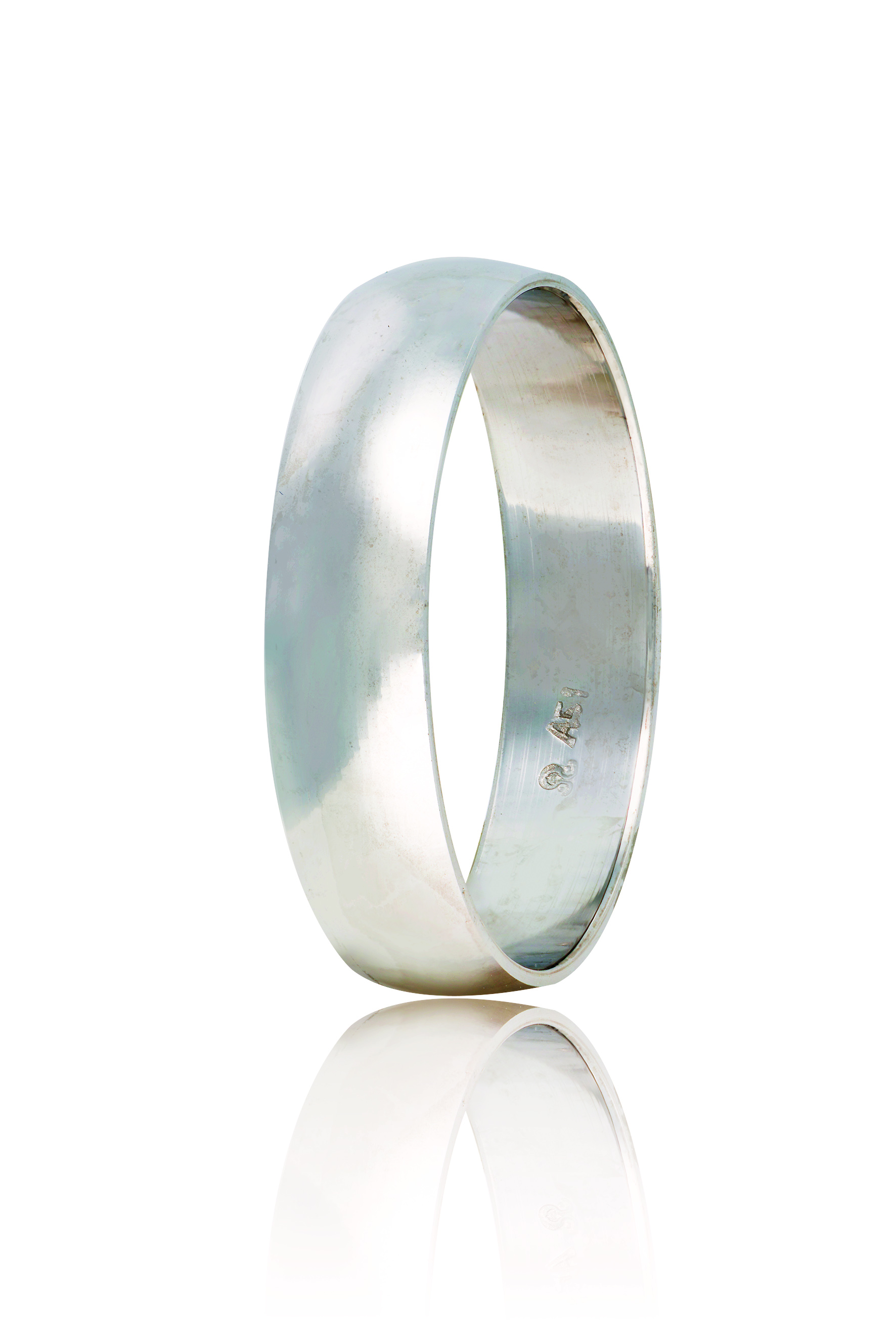 White gold wedding rings 5mm (code HR3Aw)